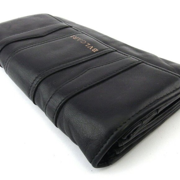 BVLGARI Long Wallet Bee Zero One Leather Auth USED E163 - Picture 4 of 8